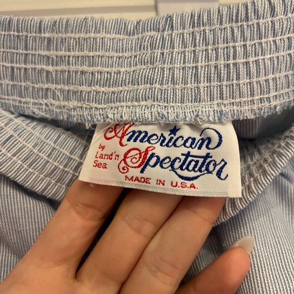 Vintage 80’s striped linen pants - Picture 2 of 4